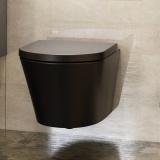 Imex Arco Black Rimless Wall Hung Toilet Lifestyle 1